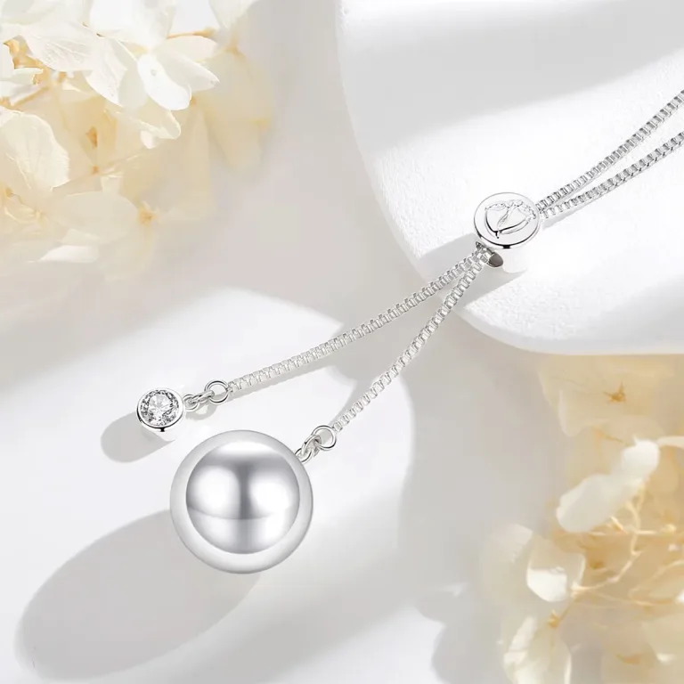 Edle Baby Bola mit XXL Ypsilon-Halskette! Silberne Schwangerschaftskette, verstellbar | Klangkugel Engelsrufer brand: Eudora