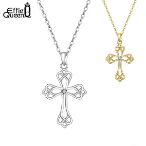 Filigranes Kreuz in Gold oder Silber! Keltisches Fantasy-Design mit Halskette | 925 Anhänger brand: Eudora