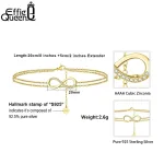 Gold oder Silber! Unendlichkeits-Fußkettchen, Double Layer für die ewige Liebe | 925 Fußketten brand: Effie Queen