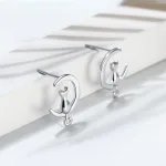 Mond Katzen Schmuck! Silberkatze im Mond, Halskette oder Ohrringe | 925 Silber Schmuckset brand: Effie Queen