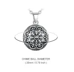 Schwarz-Silbernere Vintage Klangkugel, Baby Bola, mit Halskette oder Lederband | Engelsrufer Schmuck brand: Eudora