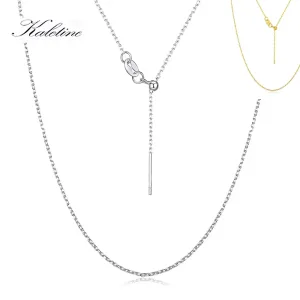 1,0mm Dünne Slider-Halskette, stufenlos verstellbar bis 50cm Länge, Gold oder Silber | 925 Silberketten brand: Kaletine