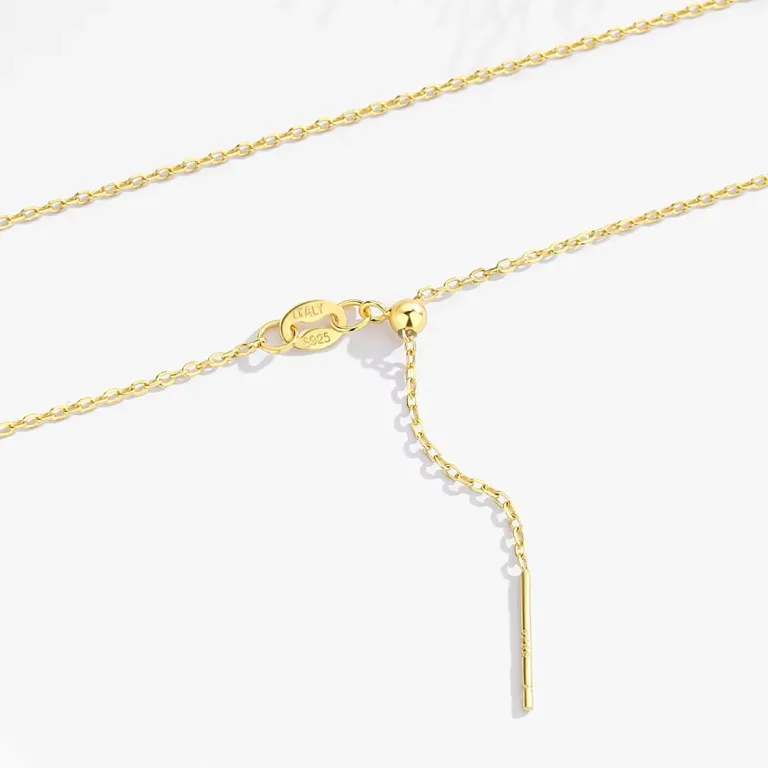 1,0mm Dünne Slider-Halskette, stufenlos verstellbar bis 50cm Länge, Gold oder Silber | 925 Silberketten brand: Kaletine