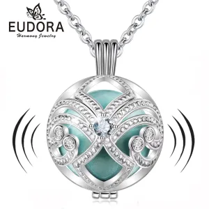 20mm Engelsrufer, Klangkugel-Käfig mit Zirkonia-Kristallen, XXL Halskette | Baby-Bola Anhänger brand: Eudora