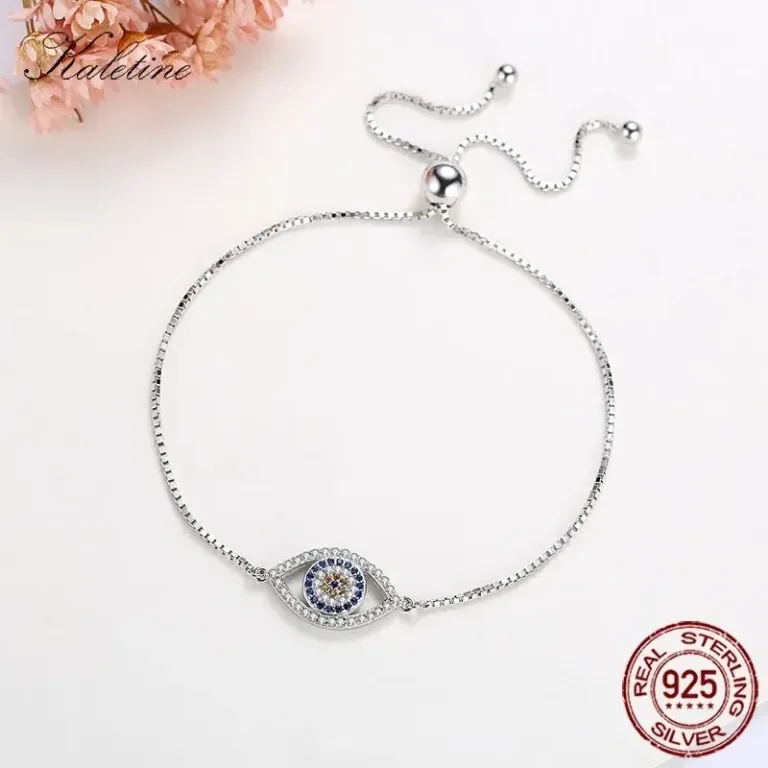 Auge! Zirkonia Venezia-Armband mit Slider Stopper-Perle, Stufenlos verstellbar | 925 Silber Armkette brand: Kaletine
