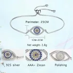 Auge! Zirkonia Venezia-Armband mit Slider Stopper-Perle, Stufenlos verstellbar | 925 Silber Armkette brand: Kaletine