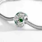 Frühling! Armband-Perle mit Blüten und grünen Blättern, Gänseblümchen | 925 Silber Beads & Charms brand: Kaletine