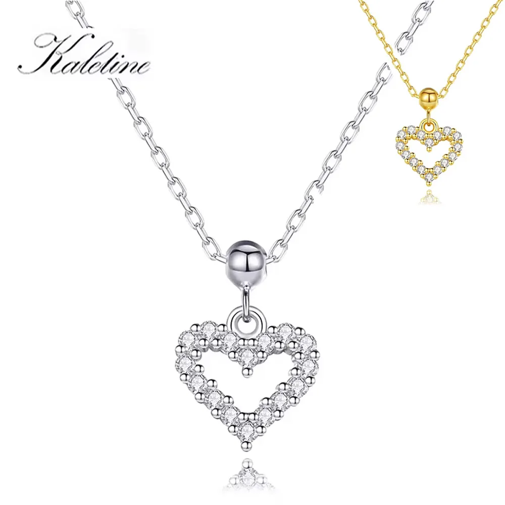 Kleines Zirkonia-Herz! Stufenlos verstellbare Sliding-Kette, Gold oder Silber | 925 Halskette Kleines Zirkonia-Herz! Stufenlos verstellbare Sliding-Kette, Gold oder Silber | 925 Halskette brand: Kaletine