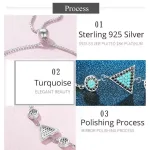 Kreise + Dreieck! Blau-Schwarzes geometrisches Slider-Armband, verstellbar | 925 Silber Armkette brand: Kaletine