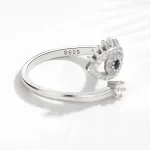 Offener Augen-Ring in Gold oder Silber! Blaue Zirkonia gegen den „Bösen Blick“, Wrap | 925 Silberringe brand: Kaletine