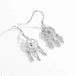 Traumfänger Ohrhänger in Gold, Rotgold oder Silber! Lila Zirkonia-Kristalle | 925 Ohrringe brand: Kaletine