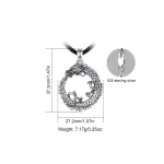 Ouroboros Drache oder Schlange, Lebendige 3D Vintage Alchemie-Halskette | 925 Silber Anhänger brand: Eudora