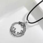 Ouroboros Drache oder Schlange, Lebendige 3D Vintage Alchemie-Halskette | 925 Silber Anhänger brand: Eudora