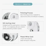 Yin Yang Doppel-Charm aus 925 Sterling Silber. Partner-Schmuck Bead mit schwarzer und weißer Emaille, Zirkonia-Kristallen. Freundschafts-Charm für Armbänder. Symbol für Harmonie & Glück. Geschenkidee für Damen und Herren.