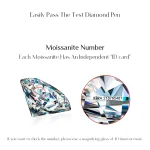 Moissanit Kristall mit ID-Nummer. Brillant Schliff Detail für Kreuz Ohrhänger. Geprüfte Qualität, lupenreine Optik.